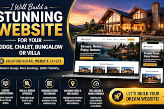 a vacation rental website, property management website, airbnb website