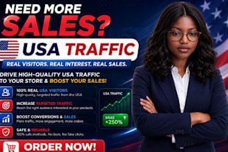 do organic USA,UK website traffic to increase shopify sales