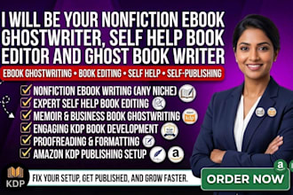 be your nonfiction ebook ghostwriter self help book editor and ghost book writer