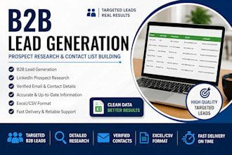 work in contact sourcing, linkedin prospect research