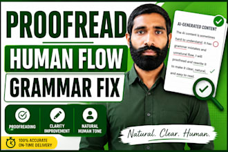 proofread and rewrite ai content for natural readability