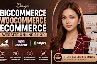 design bigcommerce online store woocommerce ecommerce website online shop