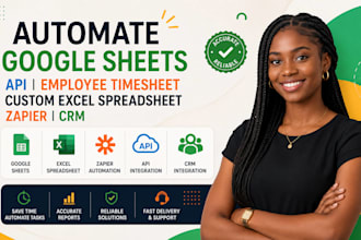automate google sheet api employee timesheet custom excel spreadsheet zapier crm