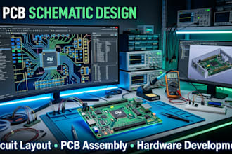 do pcb schematic design, circuit layout, pcb assembly and hardware development