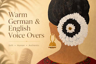 record german and english female voiceovers with indian accent