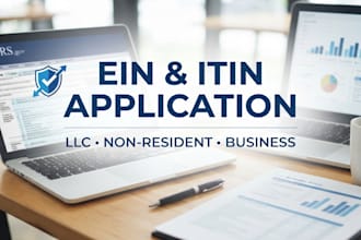 help you apply for ein, itin and US tax id for llc