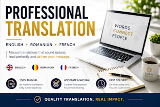 manually translate english to romanian and french