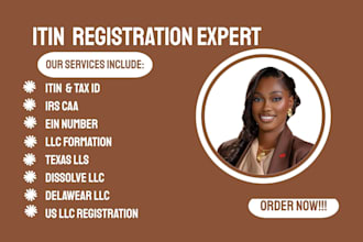 do itin, ein, tax id, llc for non residents, irs caa, llc, itin renewal