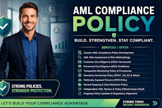 write aml compliance policy, kyc program and bsa manual for msbs