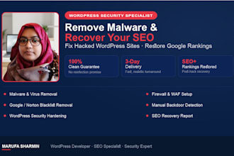 remove wordpress malware, fix hacked websites and recover SEO rankings
