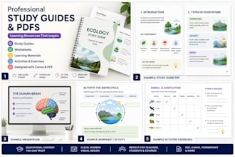 create professional educational pdfs and study guides