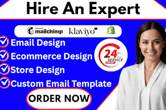 design custom email template ecommerce design klaviyo mailchimp email design