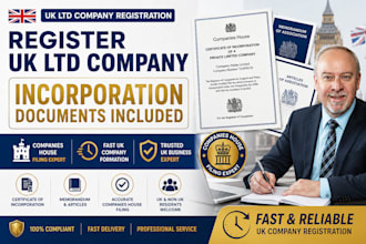 register UK ltd company and provide incorporation documents uk formation