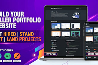 create a modern responsive portfolio website