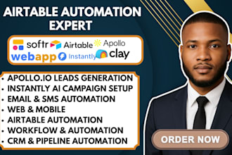 do airtable automation, airtable database, airtable crm workflow softr webapp ai