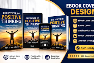 design ebook cover kindle cover audiobook cover and 3d book mockup