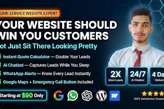 ai website with quote calculator and chatbot for home service businesses