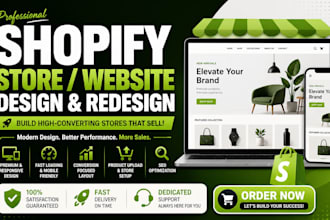 build shopify design dropshipping store redesign shopify website with expertise