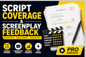 provide professional script coverage and screenplay feedback