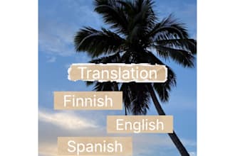 translate english, spanish, and finnish naturally