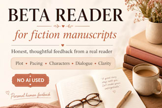 read your manuscript and povide beta feedback