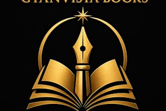 create premium book style logo design