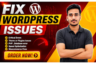 fix wordpress issues, wordpress bug fix, or fix wordpress error