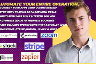 zapier expert mailchimp activecampaign google sheets notion stripe zoom slack