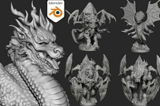 sculpt 3d miniature tabletop figurine toy 3d model dnd warhammer for 3d printing