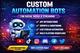 create automated social media bot, instagram api bot, youtube bot, twitter x bot