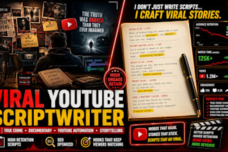 research true crime documentary script movie youtube podcast video scriptwriter
