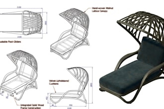 create furniture 2d cad drawings and technical drawings for manufacturing