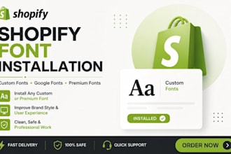 shopify font installation shopify