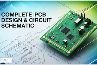 do pcb layout design software, circuit design, schematic and firmware esp32