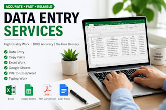 do data entry work, copy paste,  and excel work