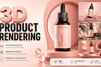 3d product rendering photorealistic visualization amazon product mockup design