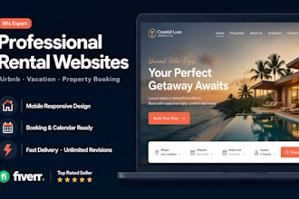 build a professional airbnb website and vacation rental booking site on wix