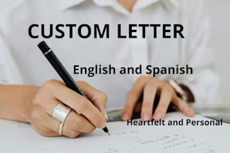 write a heartfelt personal letter in english and spanish