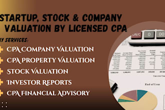 do CPA business advice on company valuation startup and stock valuation