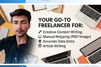 do fast typing, data entry , manual retyping work