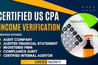 get you US CPA letter, CPA comfort letter, and CPA  income verification letter