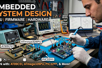 design embedded system using mcu at89c51,atmega328pu,pic32mx etc
