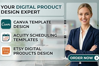 design canva template design acuity scheduling template etsy digital products