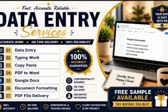 do data entry and manual typing in google docs