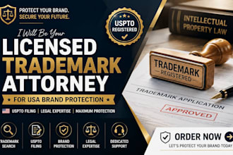 be your licensed trademark attorney for usa brand protection