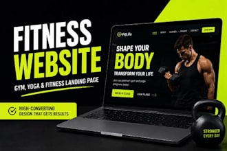 create a fitness, yoga or gym website for booking