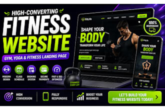 create a fitness, yoga or gym website