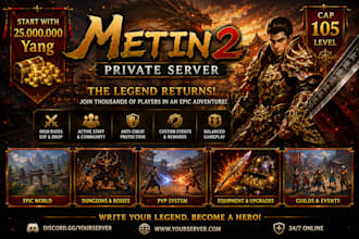 create a metin2 private server with full setup, custom systems and optimization