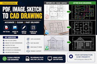 draw detailed floor plan, elevation and autocad architectural drafting