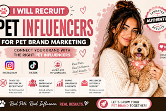 find and recruit pet influencers for pet brand marketing
